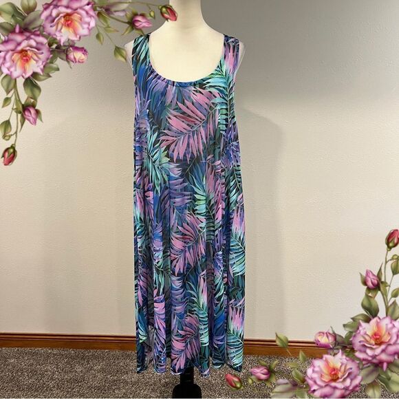 Tropical Print Women's Swim Cover-Up size 22/24 - Picture 1 of 11